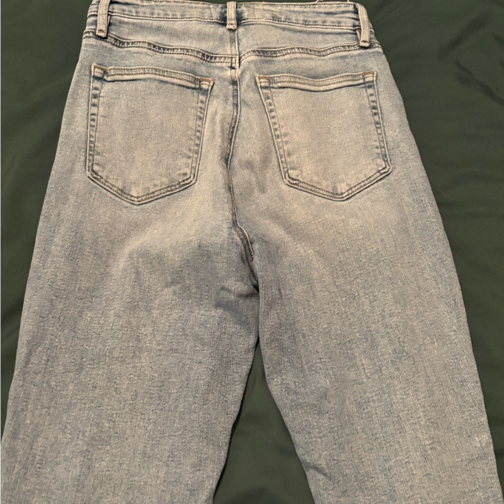 LOFT Light Blue Ripped Skinny Jeans - Picture 6 of 7